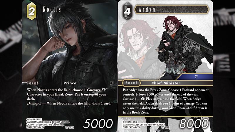 Gunslinger in the Abyss - Card of the Week - Noctis [26-077R] & Ardyn [26-122H]