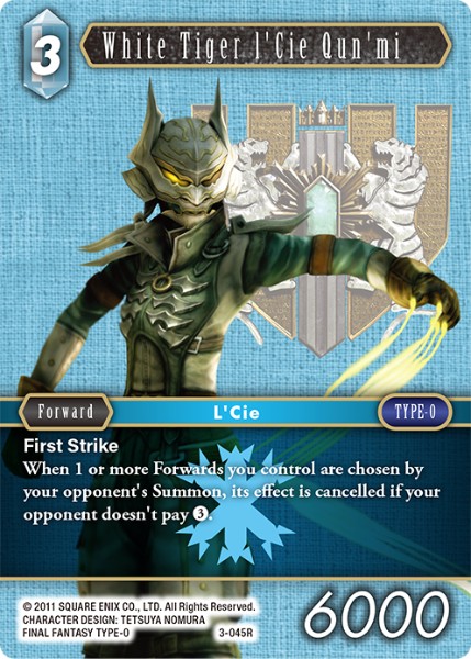 White Tiger l'Cie Qun'mi 3-045R